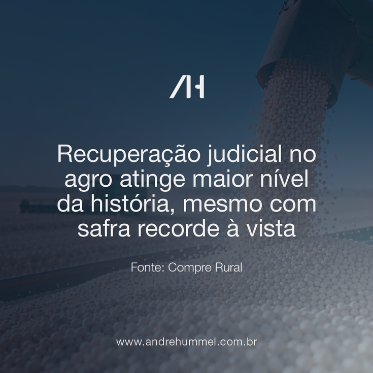 Recuperação judicial no agro atinge maior nível da história, mesmo com safra recorde à vista